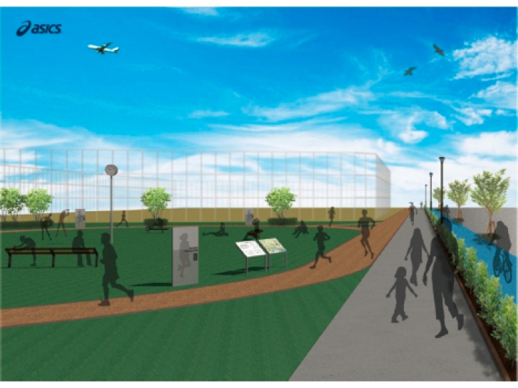 アシックスと神戸市の共同整備ランニングコース（イメージ）