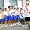 被災地走ってつなぐ 宮城、メダリストら参加